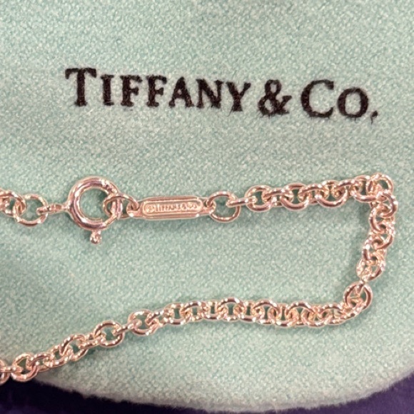 Tiffany & Co. Silver Chain with Turquoise Pouch - Picture 4 of 5
